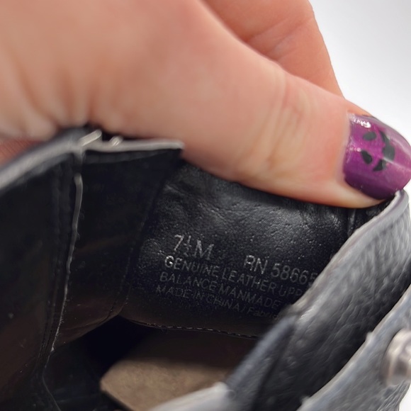 Halogen BLACK PEBBLE LEATHER SIDE ZIP STUDDED STRAP BOOTIES - Picture 8 of 9